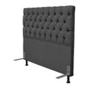 Ver imagem 3 de Cabeceira Cama Box Casal King 195cm Cristal Linho Cinza - JS Móveis