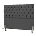 Ver imagem 1 de Cabeceira Cama Box Casal King 195cm Cristal Linho Cinza - JS Móveis