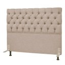 Ver imagem 1 de Cabeceira Cama Box Casal King 195cm Cristal Linho Bege - JS Móveis