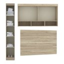 Ver imagem 4 de Jogo De Quarto Casal Modulado 6 Peças Master 005 Avelã Rústico/Ártico Rústico - Eucamóveis