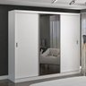 Guarda-Roupa Casal 264cm 3 Portas de Correr 1 Espelho Winter F04 Branco - Mpozenato - 2