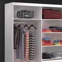 Ver imagem 6 de Guarda-Roupa Casal 264cm 3 Portas de Correr 1 Espelho Winter F04 Branco - Mpozenato