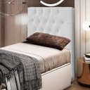 Ver imagem 2 de Cabeceira Cama Box Solteiro 90cm Diamante D10 Corano Branco - Mpozenato