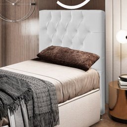 Cabeceira Cama Box Solteiro 90cm Diamante D10 Corano Branco - Mpozenato - 2