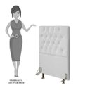 Ver imagem 5 de Cabeceira Cama Box Solteiro 90cm Diamante D10 Corano Branco - Mpozenato