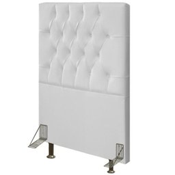 Cabeceira Cama Box Solteiro 90cm Diamante D10 Corano Branco - Mpozenato - 1