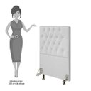 Ver imagem 5 de Cabeceira Cama Box Solteiro 90cm Diamante D10 Corano Branco - Mpozenato