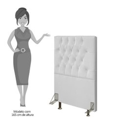Cabeceira Cama Box Solteiro 90cm Diamante D10 Corano Branco - Mpozenato - 5