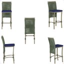 Ver imagem 5 de Mesa Bistrô e 2 Banquetas Roma Preta Corda Náutica Estofado 10 Trama Original