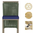 Ver imagem 3 de Mesa Bistrô e 2 Banquetas Roma Preta Corda Náutica Estofado 10 Trama Original