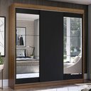 Ver imagem 1 de Guarda-roupa Casal Madesa Istambul 3 Portas de Correr com Espelhos 3 Gavetas