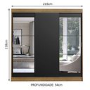Ver imagem 3 de Guarda-roupa Casal Madesa Istambul 3 Portas de Correr com Espelhos 3 Gavetas