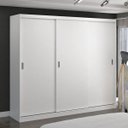 Ver imagem 2 de Guarda-Roupa Casal 3 Portas de Correr 264cm Winter F04 Branco - Mpozenato