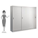 Ver imagem 5 de Guarda-Roupa Casal 3 Portas de Correr 264cm Winter F04 Branco - Mpozenato