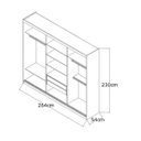Ver imagem 4 de Guarda-Roupa Casal 264cm 3 Portas de Correr 3 Espelhos Winter F04 Branco - Mpozenato