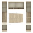 Ver imagem 2 de Jogo de Quarto Casal Modulado 001 Master Avelã Rústico/Ártico Rústico - Eucamóveis