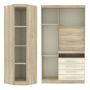 Ver imagem 3 de Jogo de Quarto Casal Modulado 001 Master Avelã Rústico/Ártico Rústico - Eucamóveis