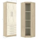 Ver imagem 2 de Jogo de Quarto Casal Modulado 007 Master Avelã Rústico/Ártico Rústico - Eucamóveis