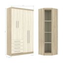 Ver imagem 2 de Jogo de Quarto Casal Modulado 012 Master Avelã Rústico/Ártico Rústico - Eucamóveis