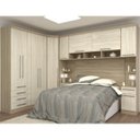Ver imagem 1 de Jogo de Quarto Casal Modulado 012 Master Avelã Rústico/Ártico Rústico - Eucamóveis