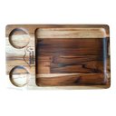 Ver imagem 4 de Tábua Petisqueira Retangular 3 Cavidades Madeira Teca