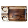 Tábua Petisqueira Retangular 3 Cavidades Madeira Teca - 4
