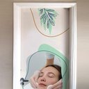 Ver imagem 3 de Adesivo Para Porta Estética Fundo Minimalista Tom De Verde- 63X210Cm