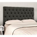 Ver imagem 2 de Cabeceira Cama Box Casal Queen 160cm Cristal Linho Chumbo - JS Móveis