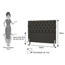 Ver imagem 5 de Cabeceira Cama Box Casal Queen 160cm Cristal Linho Chumbo - JS Móveis