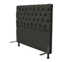 Ver imagem 3 de Cabeceira Cama Box Casal Queen 160cm Cristal Linho Chumbo - JS Móveis