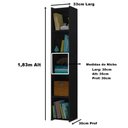 Ver imagem 3 de Estante Livreiro Multiuso para Escritório 5 Nichos Malasia