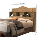 Ver imagem 3 de Cabeceira de Casal Box 1,60 Queen com Nichos Vivian:amendoa