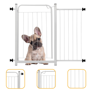 Portão Pet Branco Proteção Criança Bebê Cachorro Cão com Extensor 30cm Itagold