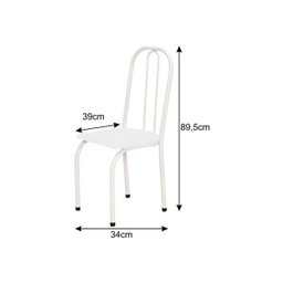 Cadeira Baixa 0.101 Assento Reto Branco/Marrom Escuro - Marcheli - 2