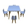 Kit Mesa Infantil Lorena e 4 Banquetas Infantis Coelho Linha Kids Bolzan - 2