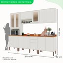 Ver imagem 5 de Cozinha Compacta 5 Peças 13 Portas 2 Gavetas Paris Sallêto Móveis