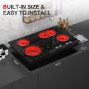 Ver imagem 5 de Gtkzw Cooktop Elétrico 30" 6800w com 4 Queimadores e Controle de Botão