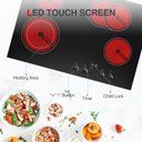 Ver imagem 3 de Gtkzw Cooktop Elétrico 30" 6800w com 4 Queimadores e Controle de Botão