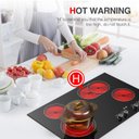 Ver imagem 4 de Gtkzw Cooktop Elétrico 30" 6800w com 4 Queimadores e Controle de Botão