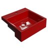 Cuba Pia Semi Encaixe para Banheiro Quadrada Kuad 355 C08 Vermelho - Mpozenato - 1