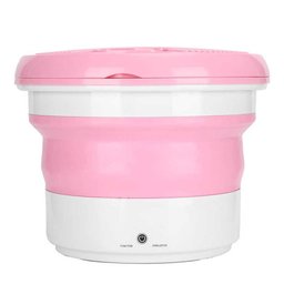 Mini Maquina de Lavar Balde Dobravel 7 Litros Retratil Tanquinho Portatil Economico Meia Lenço Roupa - 5