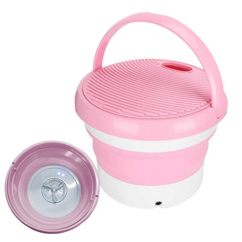 Mini Maquina de Lavar Balde Dobravel 7 Litros Retratil Tanquinho Portatil Economico Meia Lenço Roupa