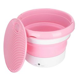Mini Maquina de Lavar Balde Dobravel 7 Litros Retratil Tanquinho Portatil Economico Meia Lenço Roupa - 2