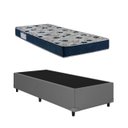Ver imagem 1 de Cama Base Box Solteiro Cinza Colchão Iso 60 D28 - Ortobom