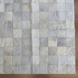 Tapete de Couro Tons Branco 150x200 Placa 10cm Quadriculado - 2