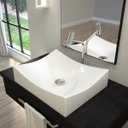 Ver imagem 2 de Cuba Pia de Apoio para Banheiro Retangular Milla ML44W C08 Branco - Mpozenato