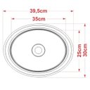 Ver imagem 3 de Cuba Pia de Apoio para Banheiro Oval Capri OV39W C08 Branco - Mpozenato
