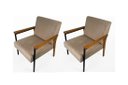 Ver imagem 1 de Conjunto de 2 Poltronas Decorativas Escritório Fontana Courino Bege