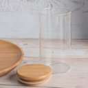 Ver imagem 2 de Pote Vidro 250ml 6,5x10cm Tampa Bambu