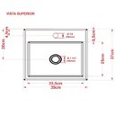 Ver imagem 3 de Cuba Pia De Apoio Para Banheiro Quadrada Veneza Q395 Branco C08 - Mpozenato
